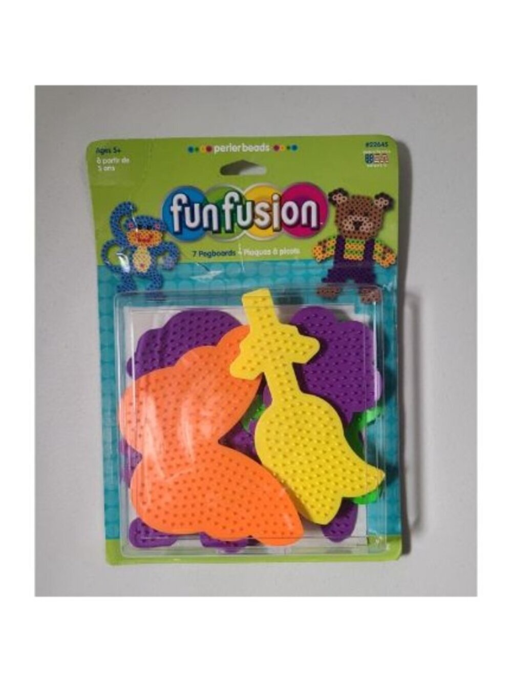 Perler Funfusion 7 Pegboards Colored Made in  USA